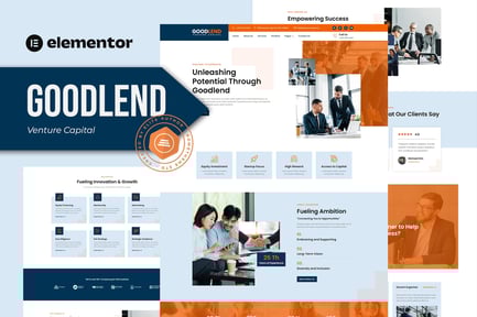 Preview: Goodlend - Venture Capital & Investment Elementor Template Kit