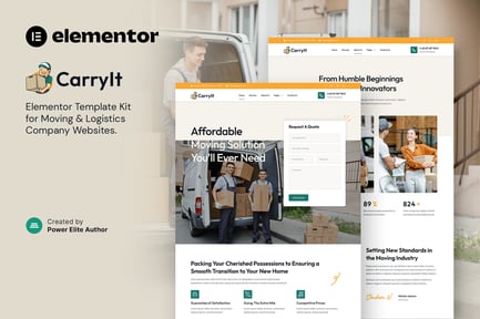 Preview: CarryIt – Moving & Logistics Company Elementor Template Kit