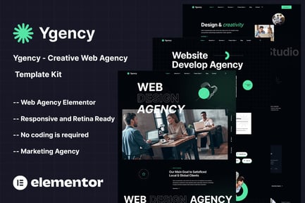 Preview: Ygency - Creative Web Agency Elementor Template Kit