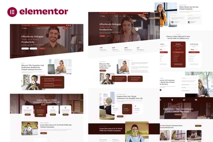 Preview: Timku - Virtual Assistant Business Elementor Template Kit