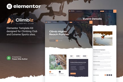 Preview: Climbiz – Climbing Club & Extreme Sports Elementor Template Kit