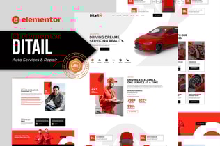 Preview: Ditail - Auto Services & Repair Elementor Pro Template Kit