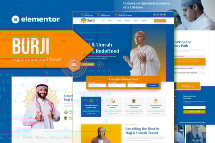 Preview: Burji - Hajj & Umrah Tour Travel Elementor Template Kit