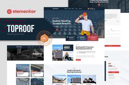 Preview: Toproof - Roofing Service Elementor Template Kit
