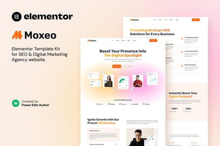 Preview: Moxeo – SEO & Digital Marketing Agency Elementor Template Kit