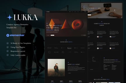 Preview: Lukka - Creative Agency Elementor Template Kit