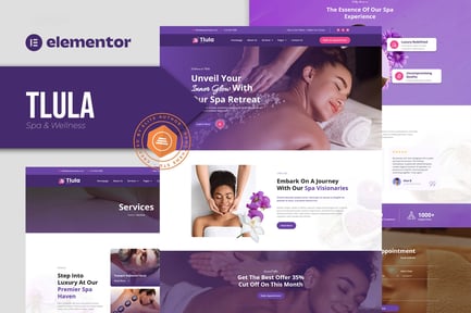 Preview: Tlula - Spa & Wellness Elementor Pro Template Kit