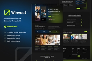 Preview: Winvest - Finance & Investment Elementor Template Kit