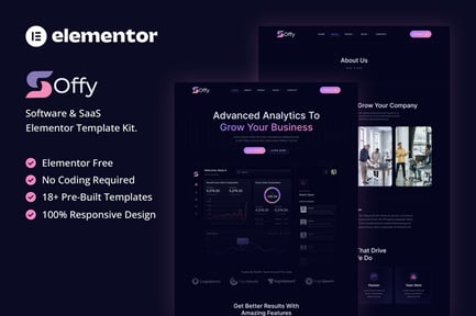 Preview: Soffy - Software & SaaS Elementor Template Kit