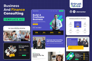 Preview: Entrust Advice - Business & Finance Consulting Elementor Template Kit