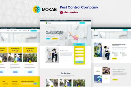 Preview: Mokab - Pest Control Services Elementor Pro Template Kit