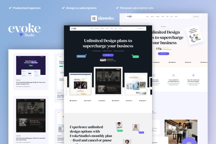 Preview: EvokeStudio - Creative Digital Agency Elementor Pro Template Kit