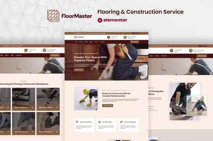 Preview: FloorMaster - Flooring & Construction Service Elementor Pro Template Kit