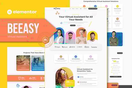 Visualização: Beeasy - Kit de Templates Elementor Pro para assistente virtual