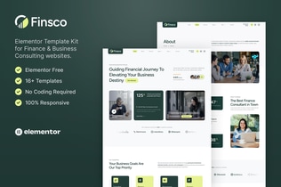 Preview: Finsco – Finance & Business Consulting Elementor Template Kit
