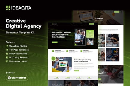 Preview: Ideagita - Creative Digital Agency Elementor Template Kit