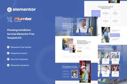 Preview: Plumba - Plumbing Installation Service Elementor Template Kit