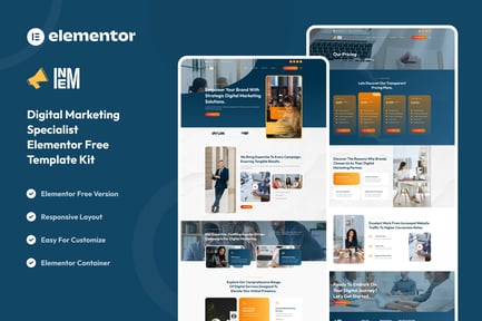 Preview: Inem - Digital Marketing Specialist Elementor Template Kit