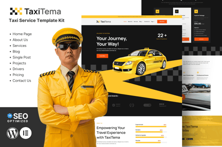 Preview: Taxitema - Taxi Drivers Business Template Kit