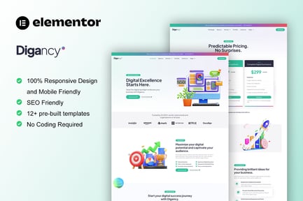 Preview: Digancy - Digital Agency Elementor Template Kit