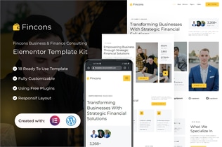 Preview: Fincons - Business & Finance Consulting Elementor Template Kit