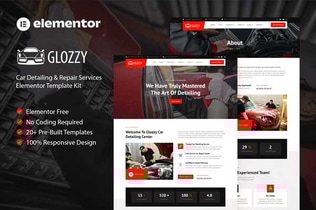 Preview: Glozzy - Car Detailing & Repair Service Elementor Template Kit