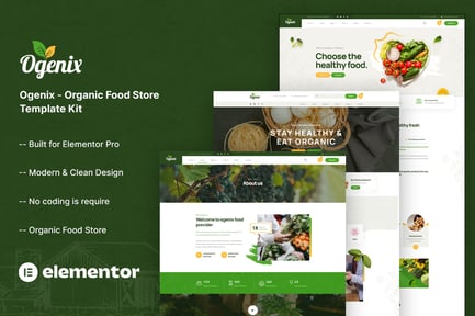 Preview: Ogenix - Organic Food Store Elementor Template Kit