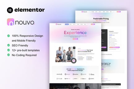 Preview: Nouvo - Digital Marketing Agency Elementor Pro Template Kit