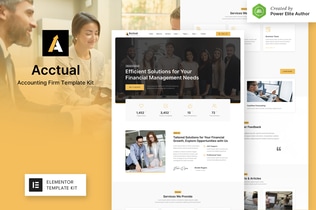 Preview: Acctual – Accounting Firm Elementor Template Kit