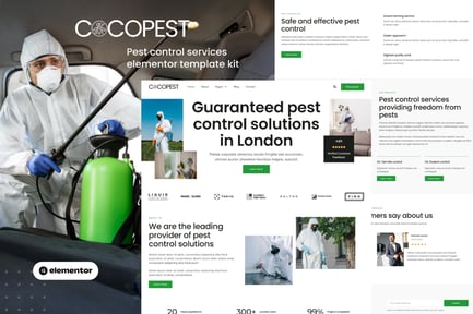 Preview: Cocopest - Pest Control Services Elementor Template Kit