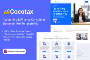 Preview: Cocotax - Accounting & Finance Consulting Elementor Pro Template Kit