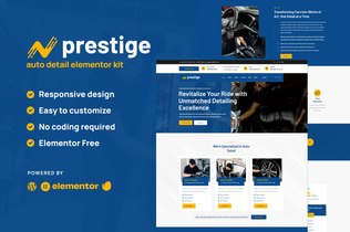 Preview: Prestige - Car Repair & Auto Detailing Service Elementor Template Kit
