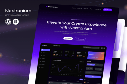 Preview: Nextronium - Crypto SaaS Elementor Template Kit