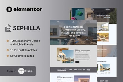 Preview: Sephilla - Premier Villa Showcase Elementor Template Kit