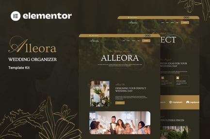 Preview: Alleora - Wedding Organizer Elementor Template Kit