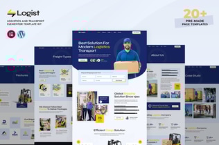 Preview: Logist - Logistics And Transport Elementor Pro Template Kit