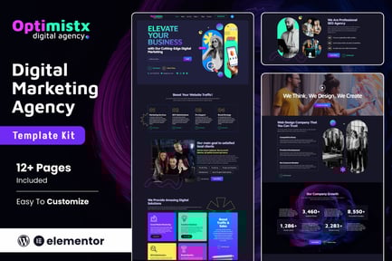 Preview: Optimistx - SEO & Digital Agency Elementor Template Kit