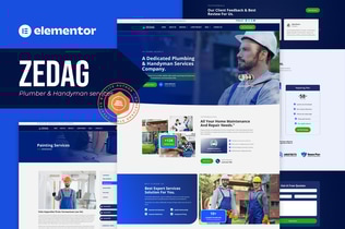Preview: Zedag - Plumber & Handyman Services Elementor Pro Template Kit