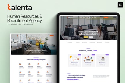 Preview: Talenta - Human Resources & Recruitment Agency Elementor Template Kit