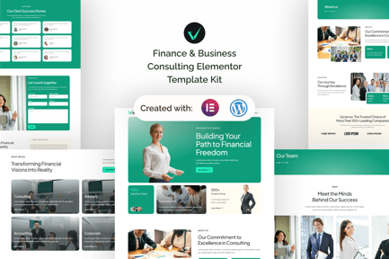 Preview: Vynance - Finance & Business Consulting Elementor Template Kit