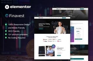 Preview: Finavest - Trading & Investment Elementor Pro Template Kit