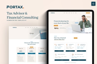 Preview: Fortax - Tax Advisor & Financial Consulting Elementor Template Kit