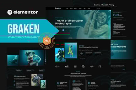 Preview: Graken - Underwater Photography Elementor Template Kit
