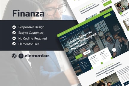Vista previa: Finanza - Kit de plantillas Elementor para empresas de finanzas y contabilidad