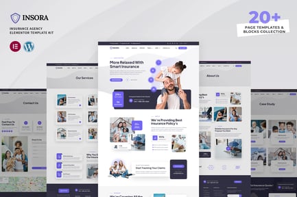 Preview: Insora - Insurance Agency Elementor Template Kit