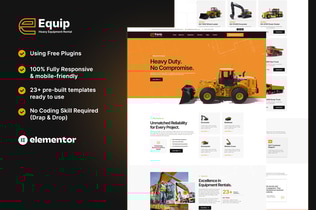 Preview: Equip - Heavy Equipment Rental Elementor Template Kit