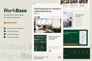 Preview: WorkBase - Coworking & Creative Space Elementor Template Kit