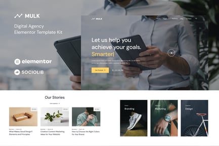 Preview: Mulk - Digital Agency Elementor Template Kit