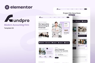 Preview: Fundpro - Modern Accounting Firm Elementor Template Kit