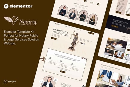 Preview: Notariq - Notary Public & Legal Services Elementor Template Kit